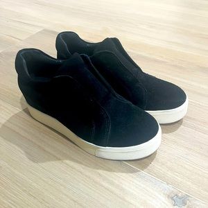 Noel black suede platform slip on sneaker (JSLIDES)
